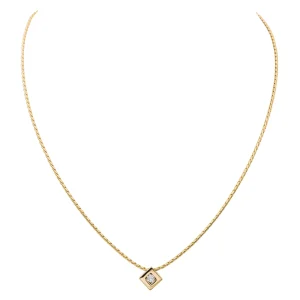 Collier Solitaire Or jaune Diamant