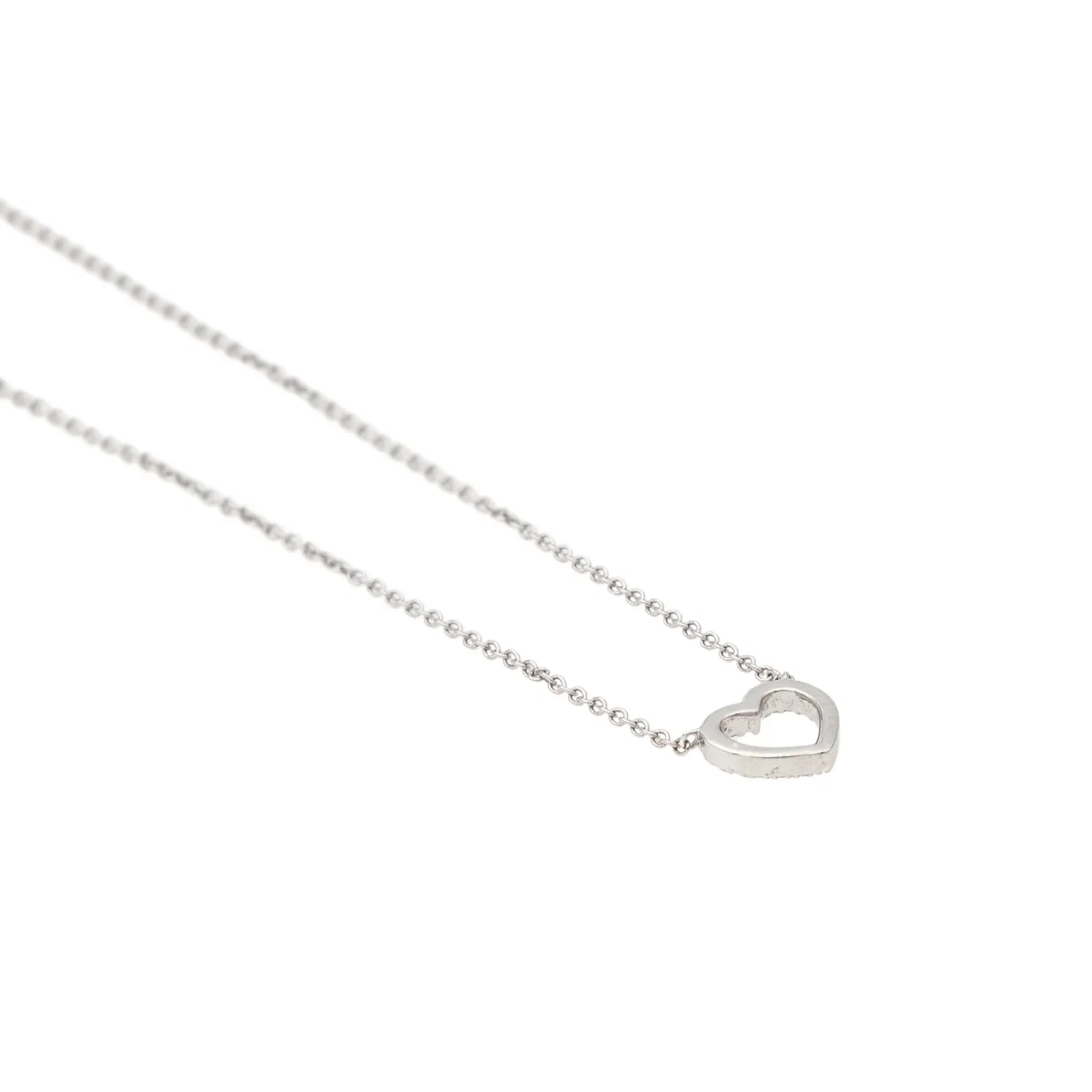Tiffany & co Collier Métro cœur Or blanc Diamant – Image 5