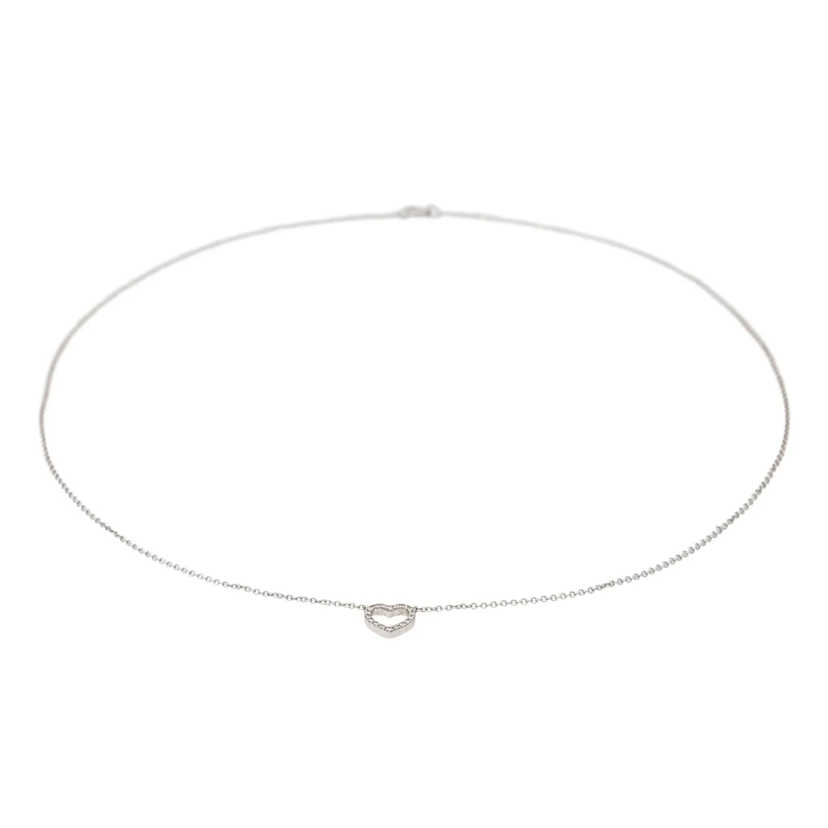 Tiffany & co Collier Métro cœur Or blanc Diamant – Image 7