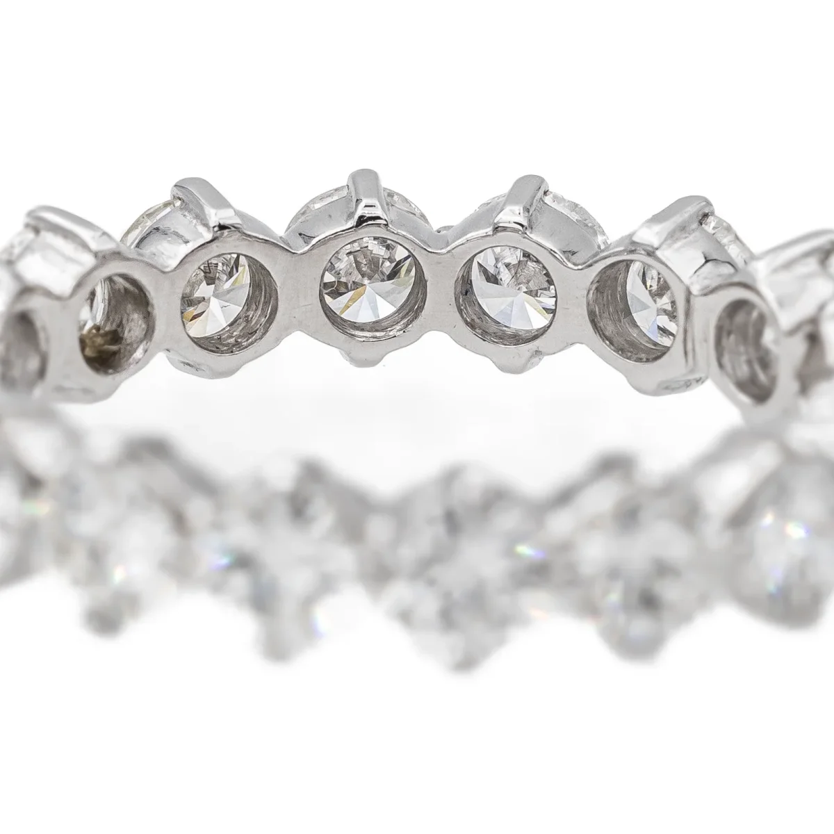 Bague Alliance américaine Platine Diamant – Image 4