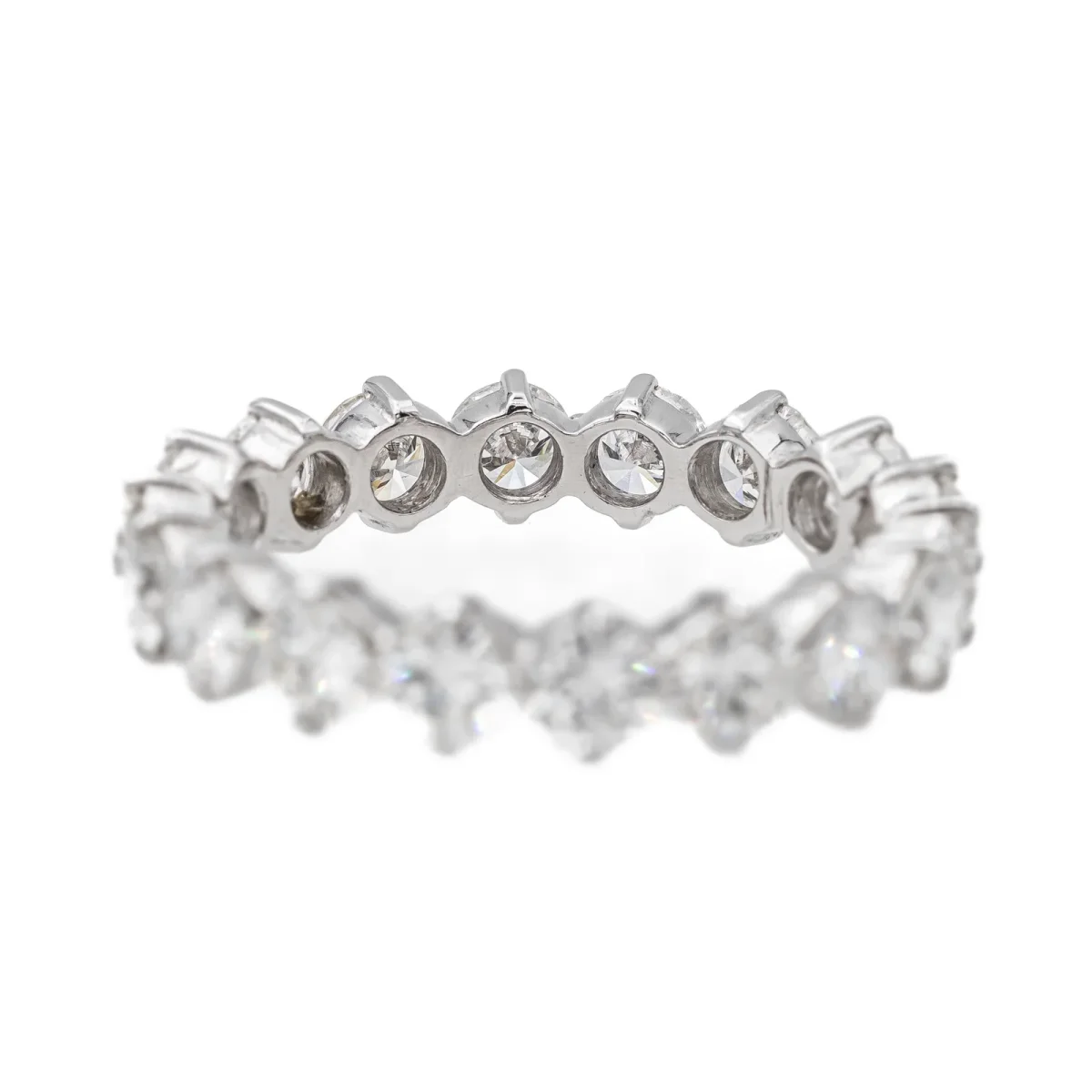 Bague Alliance américaine Platine Diamant – Image 6