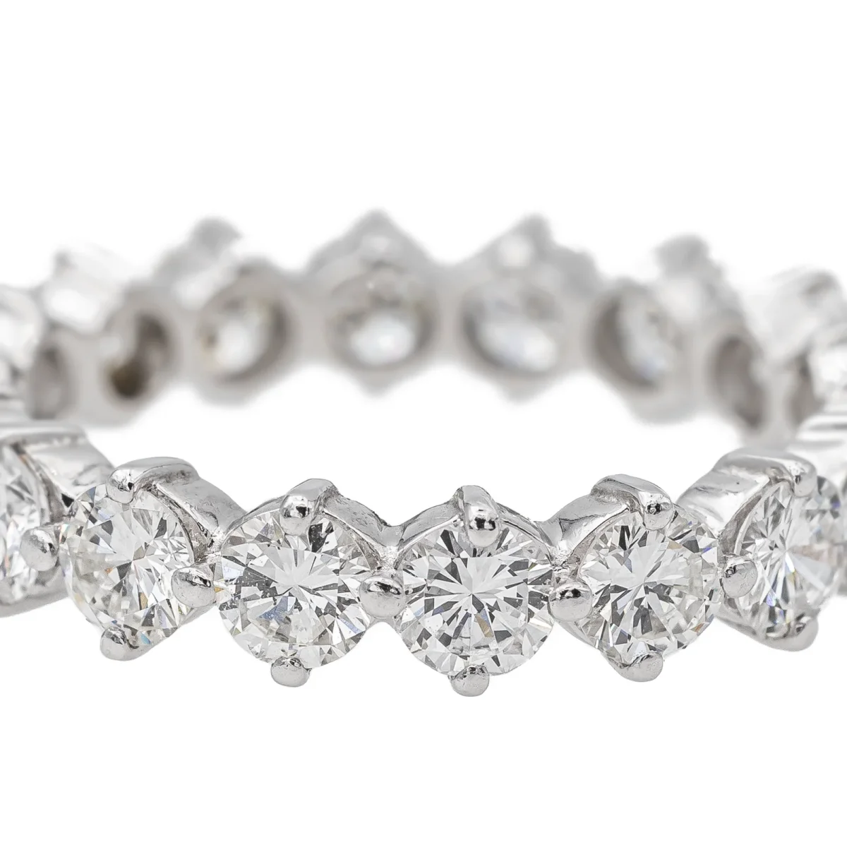 Bague Alliance américaine Platine Diamant – Image 7