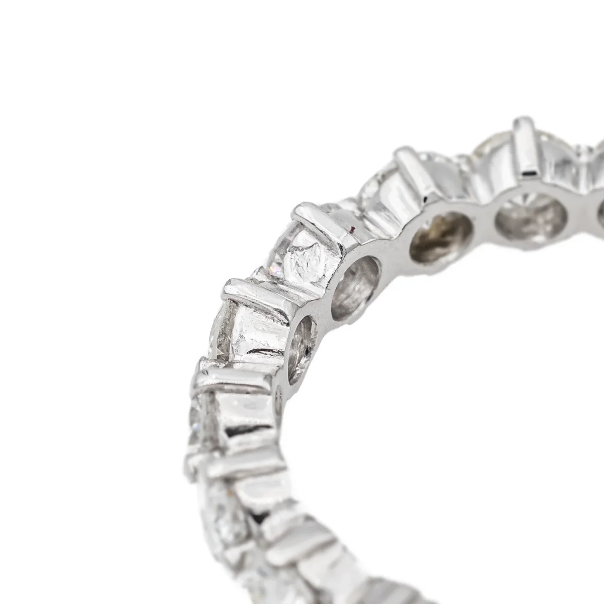 Bague Alliance américaine Platine Diamant – Image 8