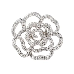 Bague Cocktail Or blanc Diamant