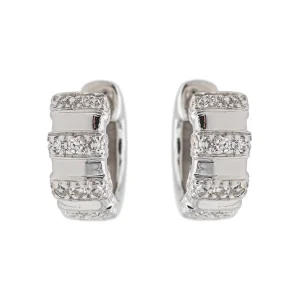 Boucles d'oreilles Créoles Or blanc Diamant