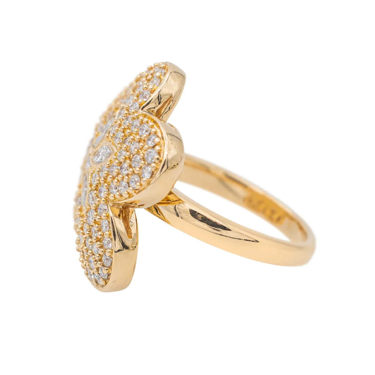 Bague Fleur Or rose Diamant – Image 5