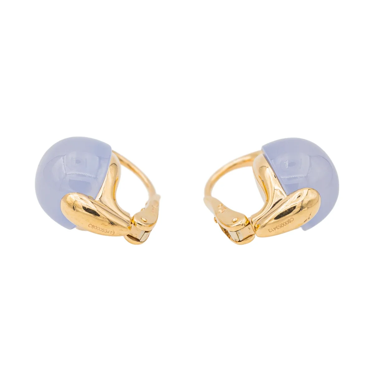 Pomellato Boucles d'oreilles Luna Or jaune Calcédoine, Diamant – Image 6
