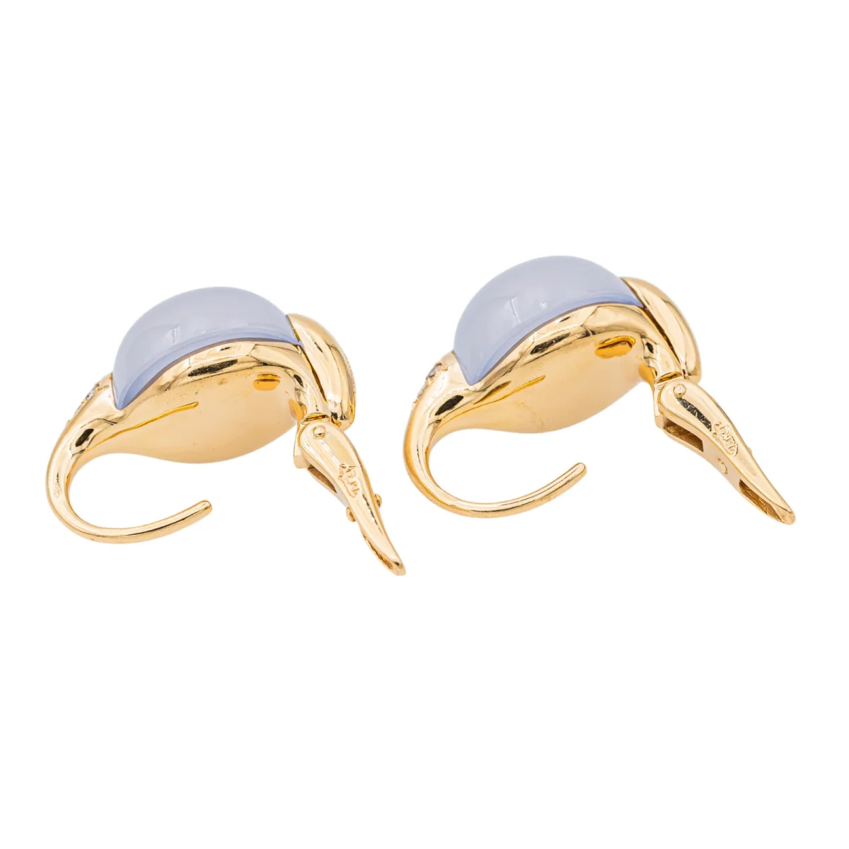 Pomellato Boucles d'oreilles Luna Or jaune Calcédoine, Diamant – Image 7