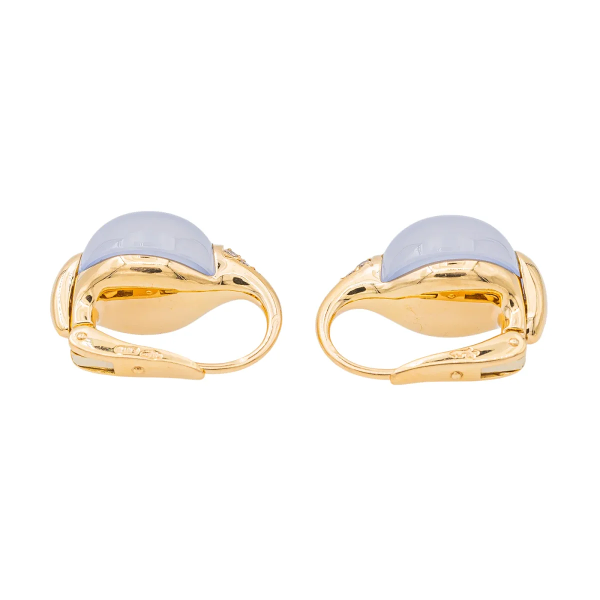 Pomellato Boucles d'oreilles Luna Or jaune Calcédoine, Diamant – Image 8