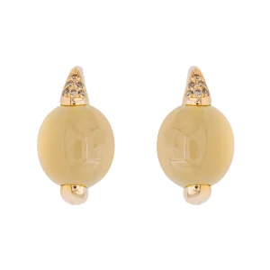 Pomellato Boucles d'oreilles Luna Or rose Pierre de lune, Diamant