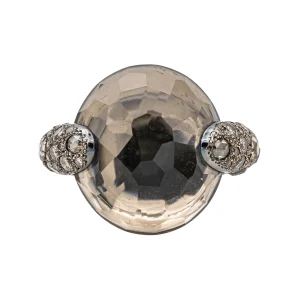 Pomellato Bague Cocktail Tango Or rose Quartz, Diamant