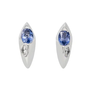 Piaget Boucles d'oreilles  Or blanc Saphir, Diamant
