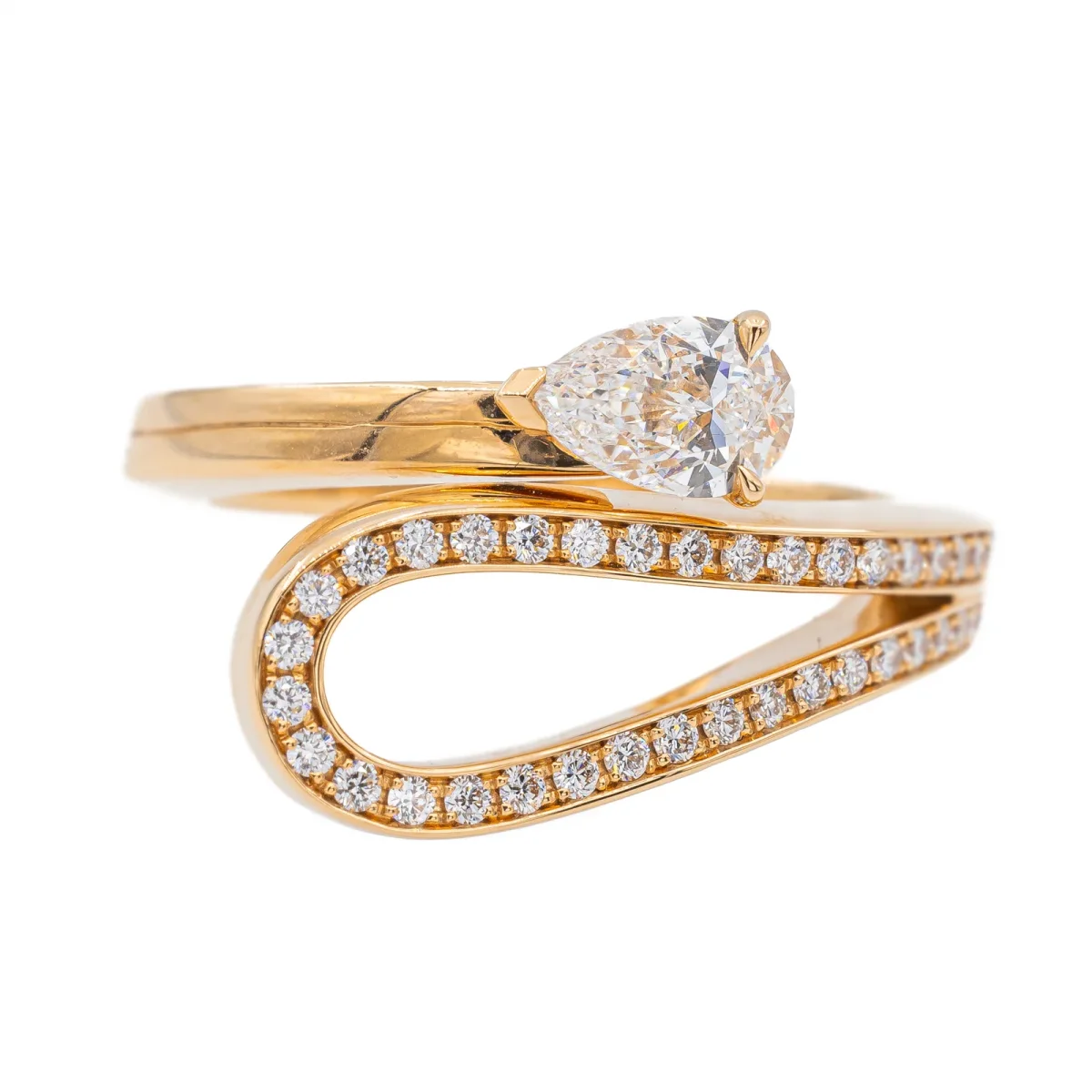 Repossi Bague Serti inversé Or rose Diamant – Image 2