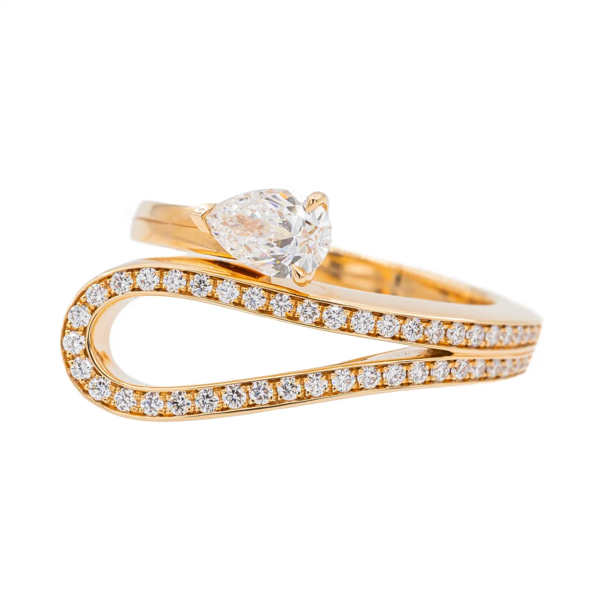 Repossi Bague Serti inversé Or rose Diamant – Image 5