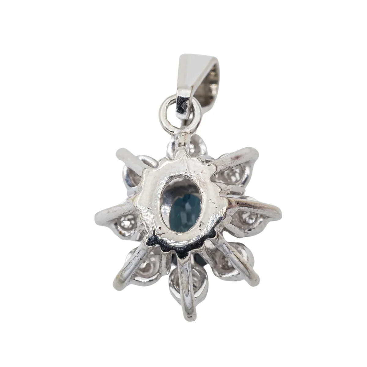 Pendentif Pompadour Or blanc Saphir, Diamant – Image 3