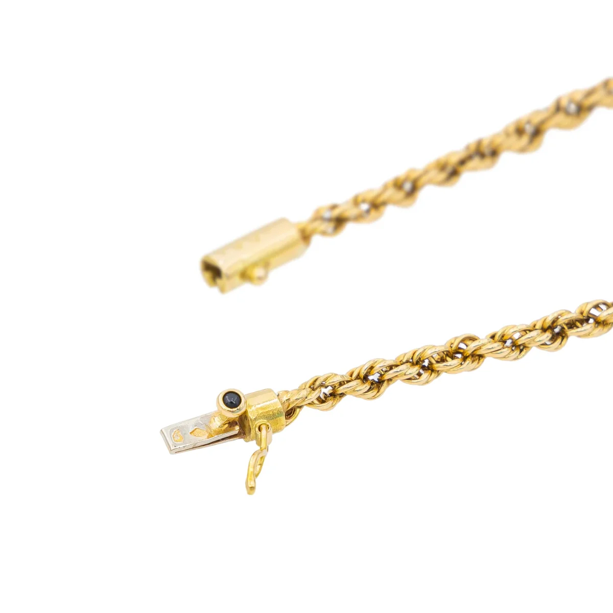 Caplain Collier Chaîne Or jaune Saphir – Image 8