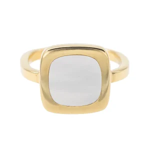 Dinh van Bague Impression Or jaune Nacre