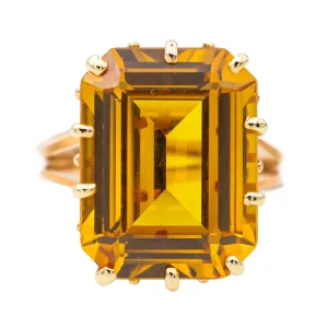 Bague Or rose Citrine