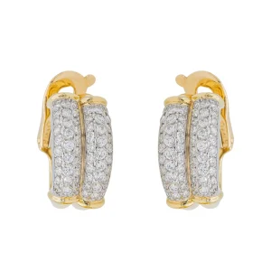 Piaget Boucles d'oreilles Créoles  Or jaune, Or blanc Diamant