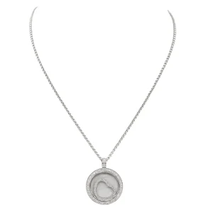 Chopard Collier Pendentif Happy diamonds Or blanc Diamant