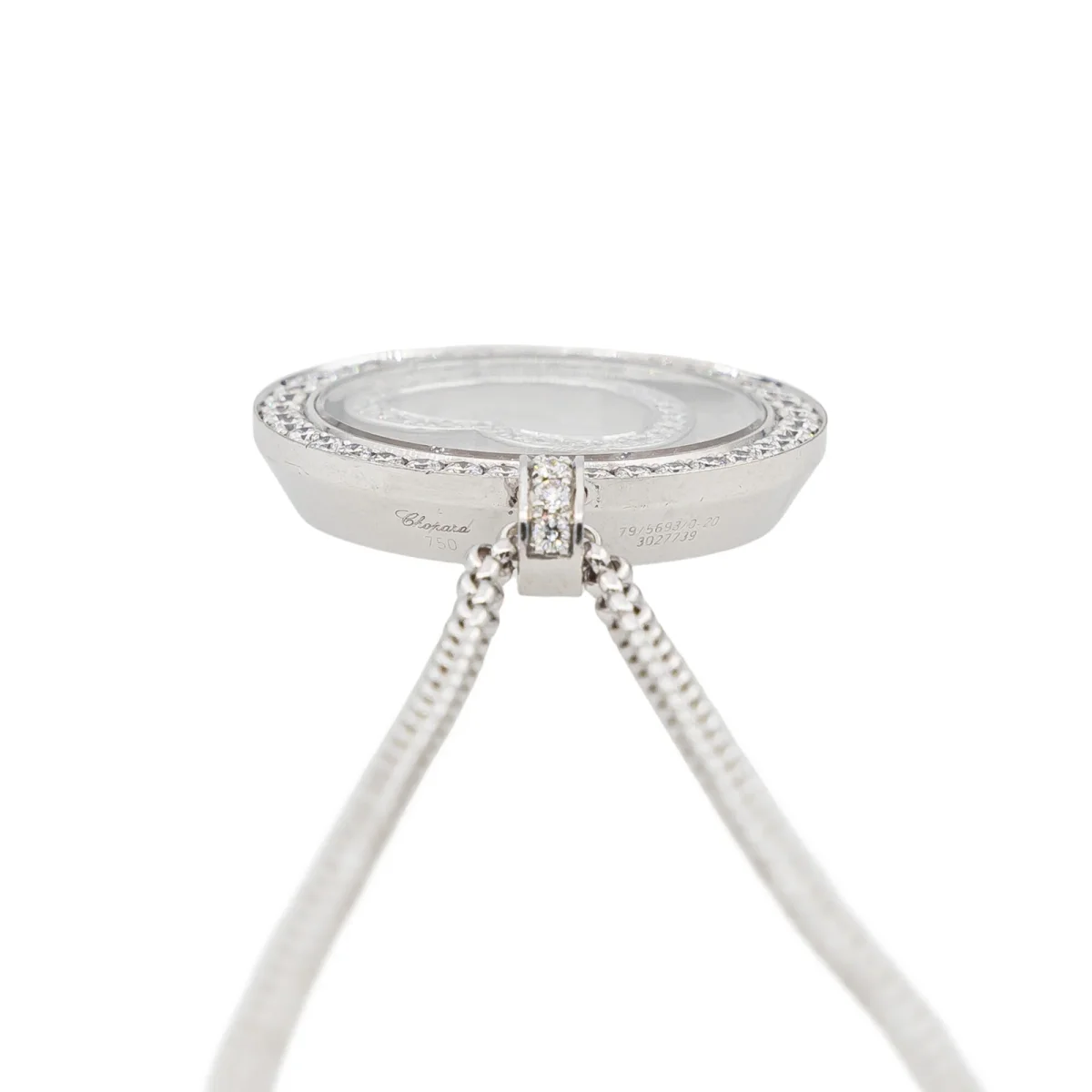 Chopard Collier Pendentif Happy diamonds Or blanc Diamant – Image 5