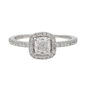 Messika Bague Solitaire M-love coussin Or blanc Diamant