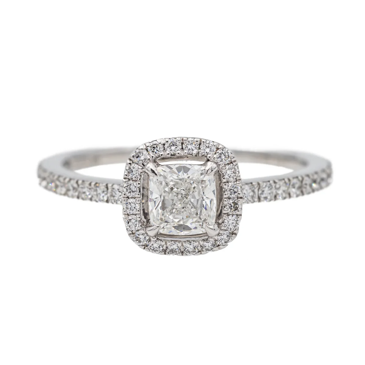 Messika Bague Solitaire M-love coussin Or blanc Diamant – Image 2