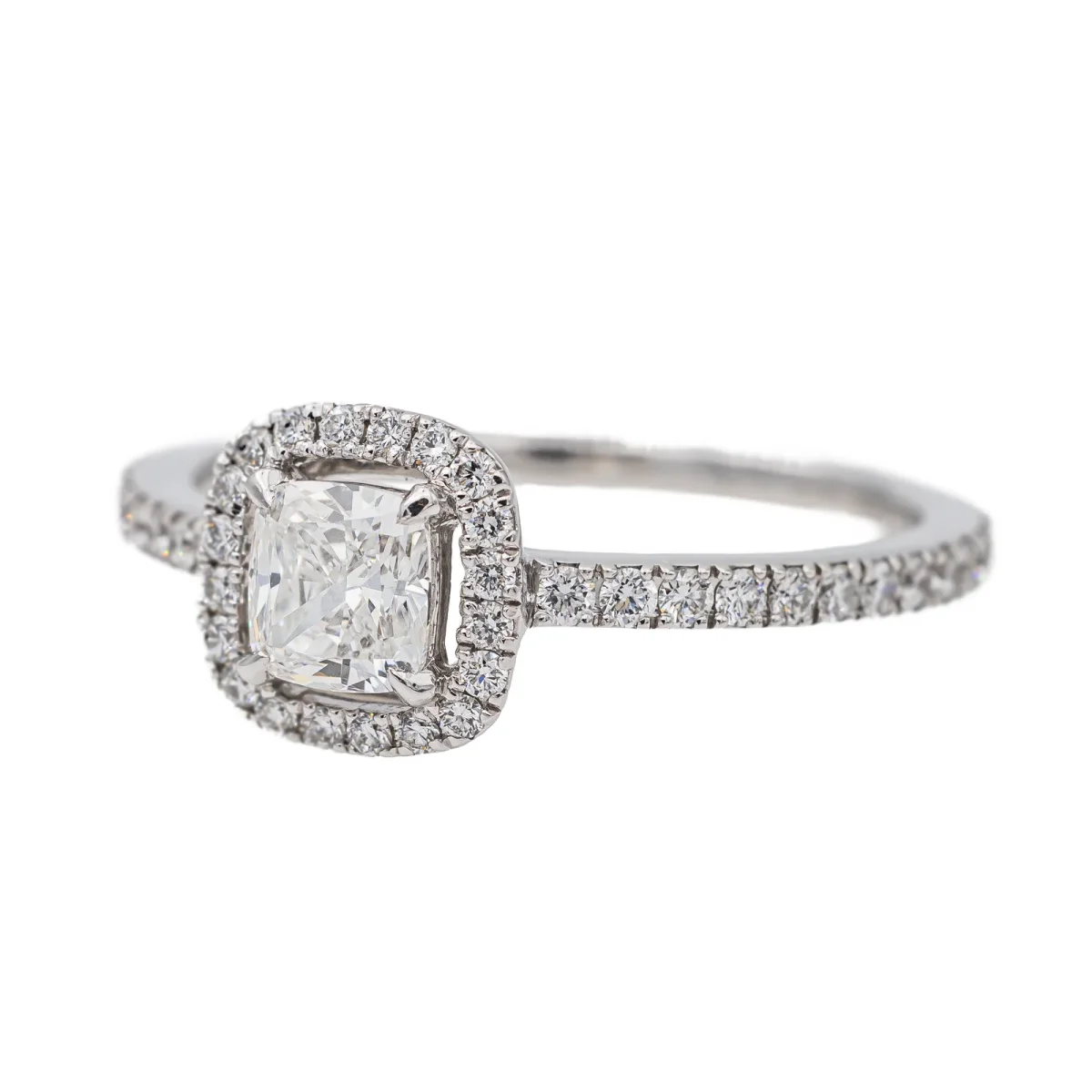 Messika Bague Solitaire M-love coussin Or blanc Diamant – Image 5