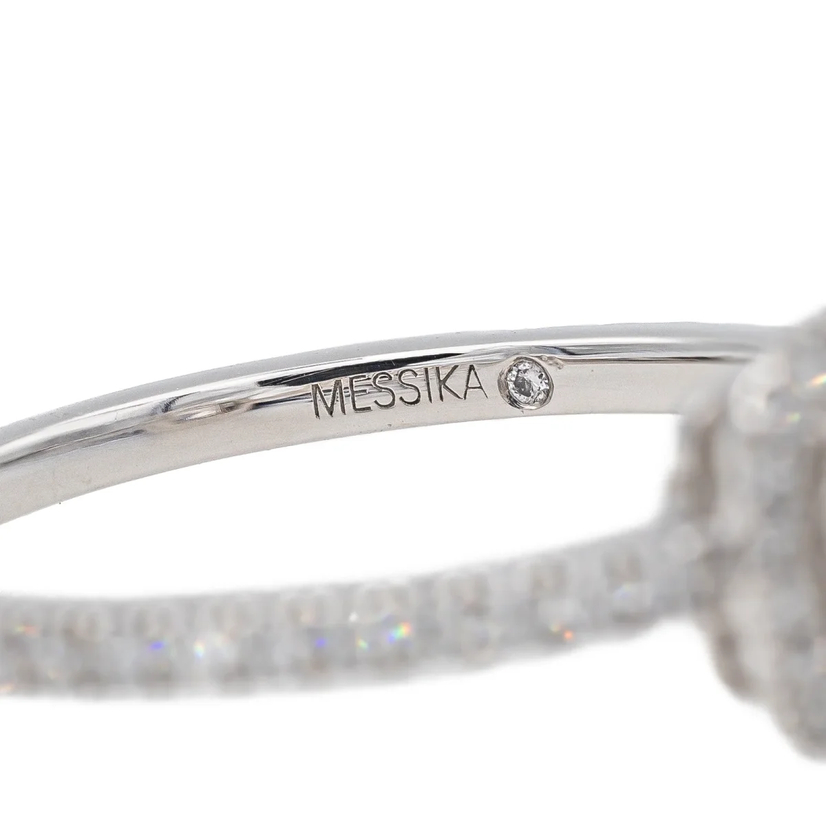 Messika Bague Solitaire M-love coussin Or blanc Diamant – Image 7
