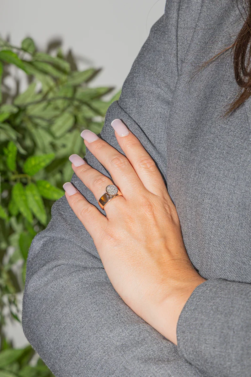 Bague Or rose, Or blanc Diamant – Image 3