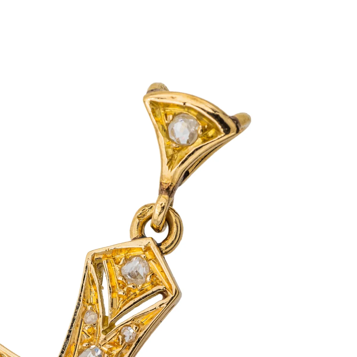 Pendentif Croix Or jaune Diamant – Image 5
