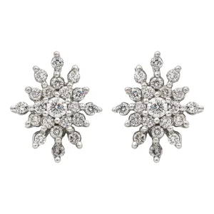 Boucles d'oreilles Clips Or blanc Diamant