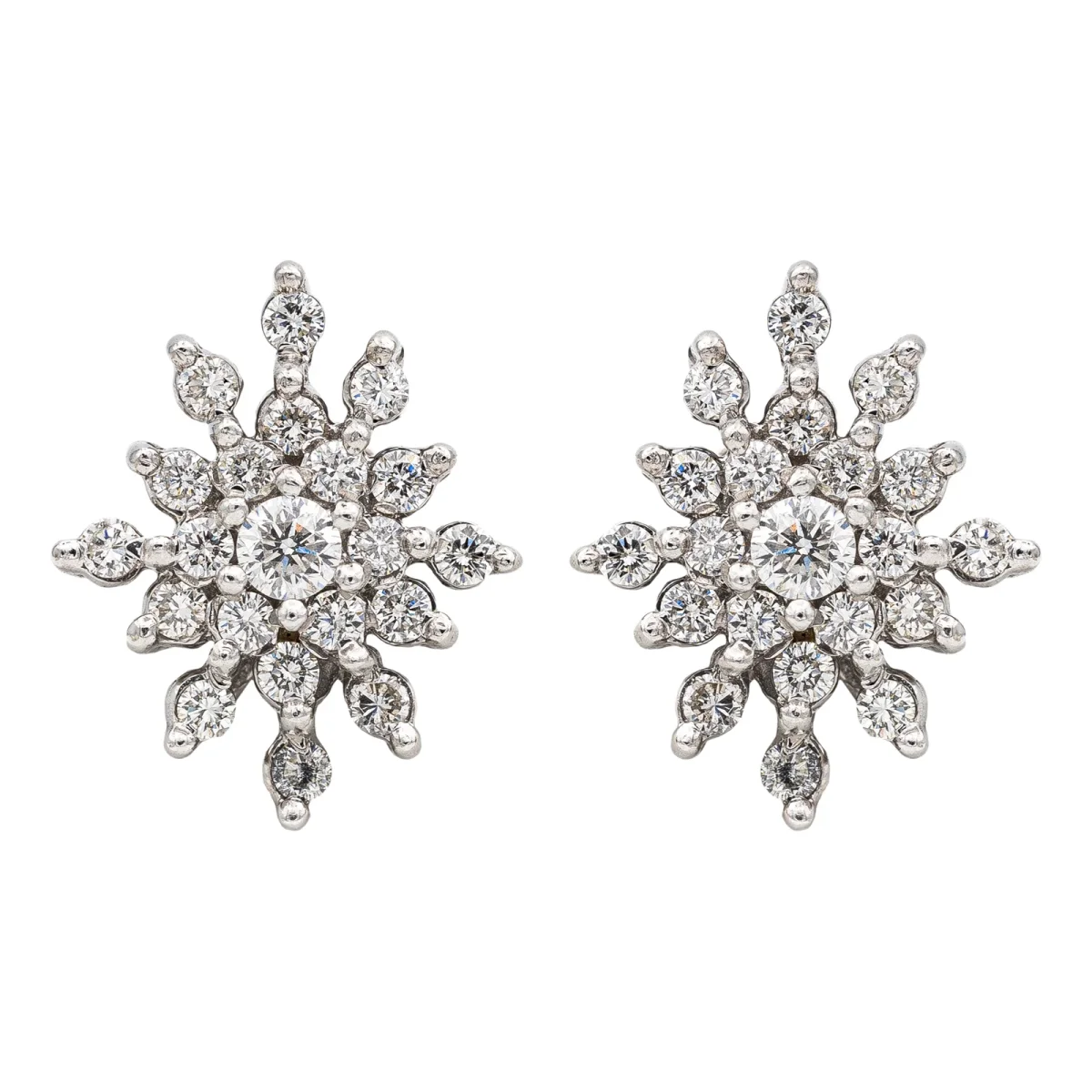 Boucles d'oreilles Clips Or blanc Diamant