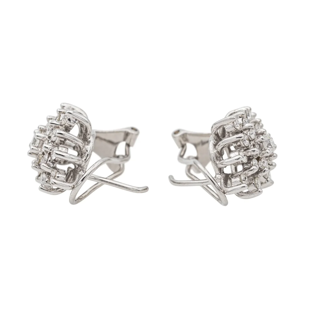 Boucles d'oreilles Clips Or blanc Diamant – Image 5