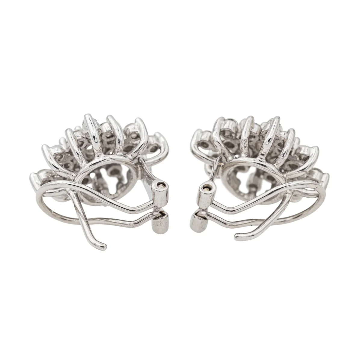 Boucles d'oreilles Clips Or blanc Diamant – Image 6