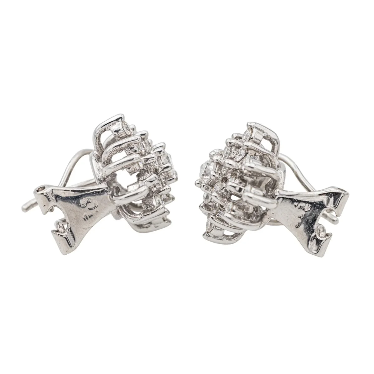 Boucles d'oreilles Clips Or blanc Diamant – Image 7