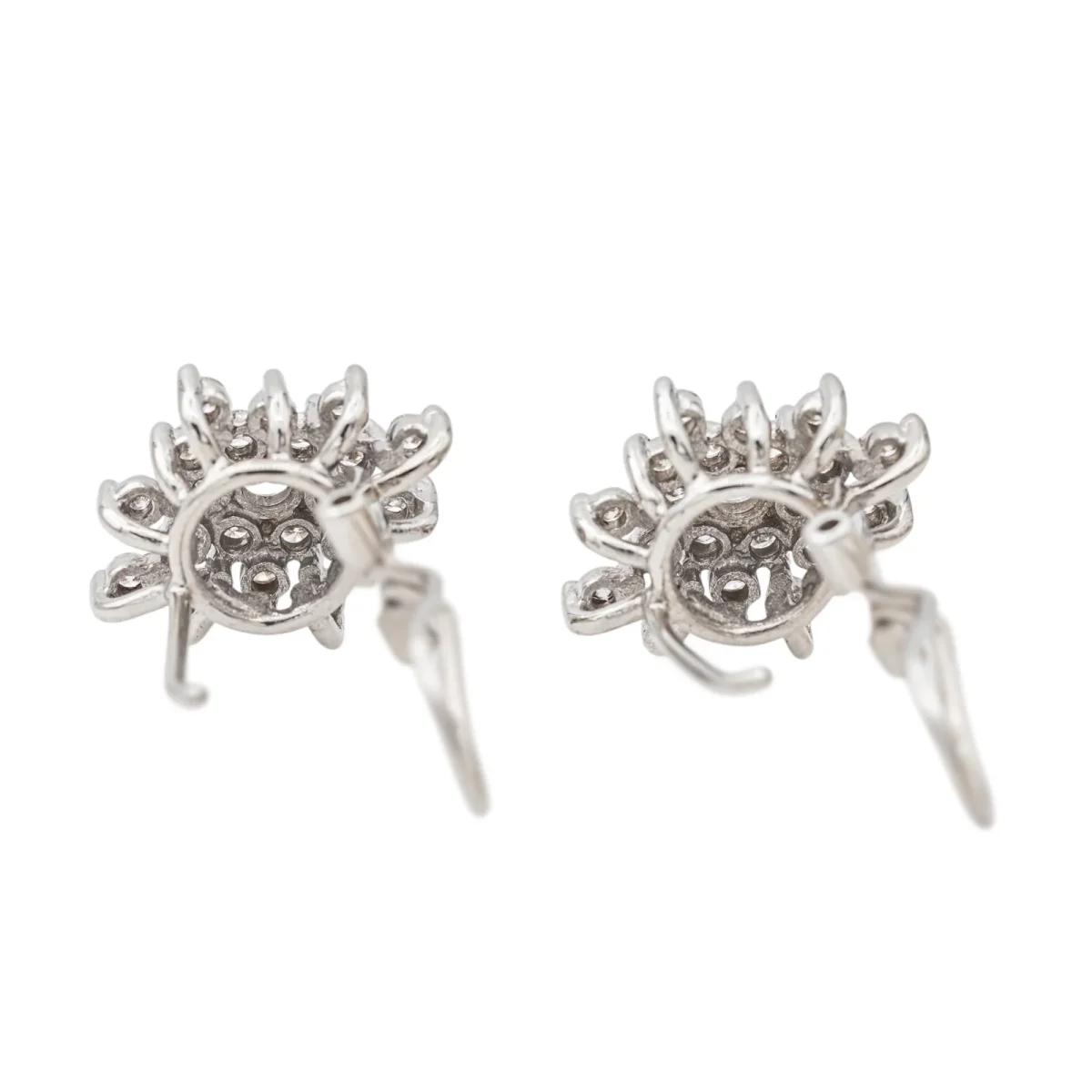Boucles d'oreilles Clips Or blanc Diamant – Image 8