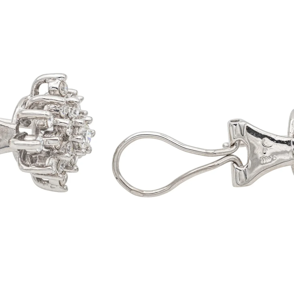 Boucles d'oreilles Clips Or blanc Diamant – Image 9