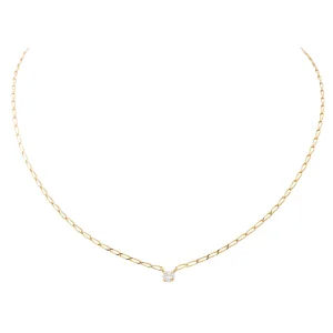 Collier Solitaire Or jaune Diamant