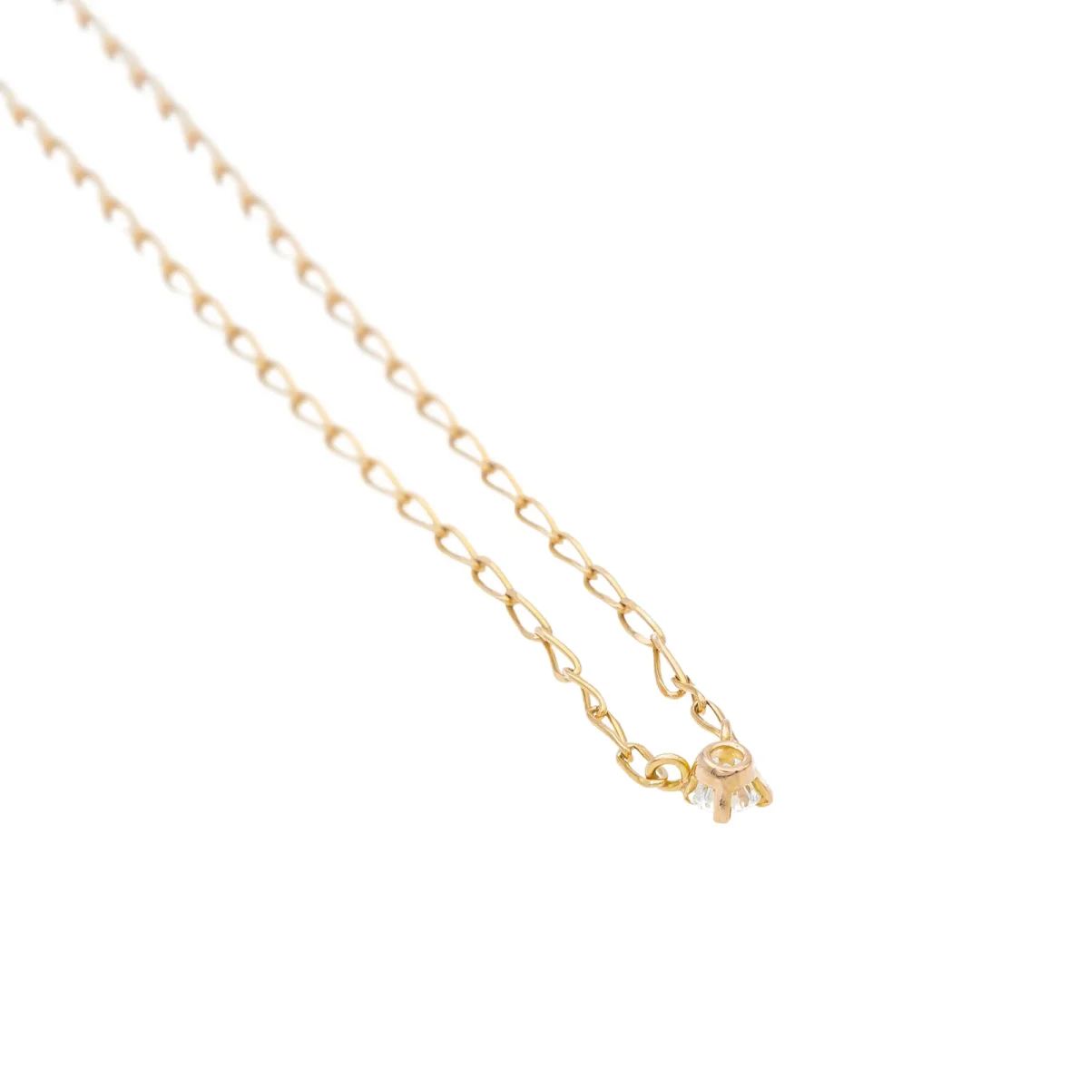 Collier Solitaire Or jaune Diamant – Image 6