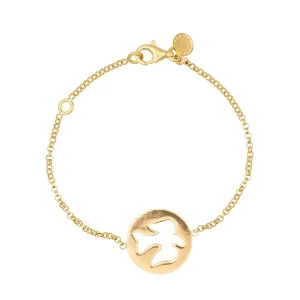 Arthus bertrand Bracelet Colombe à l'envol Or jaune