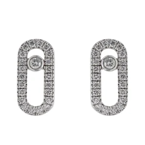 Messika Boucles d'oreilles Puces Move uno Or blanc Diamant