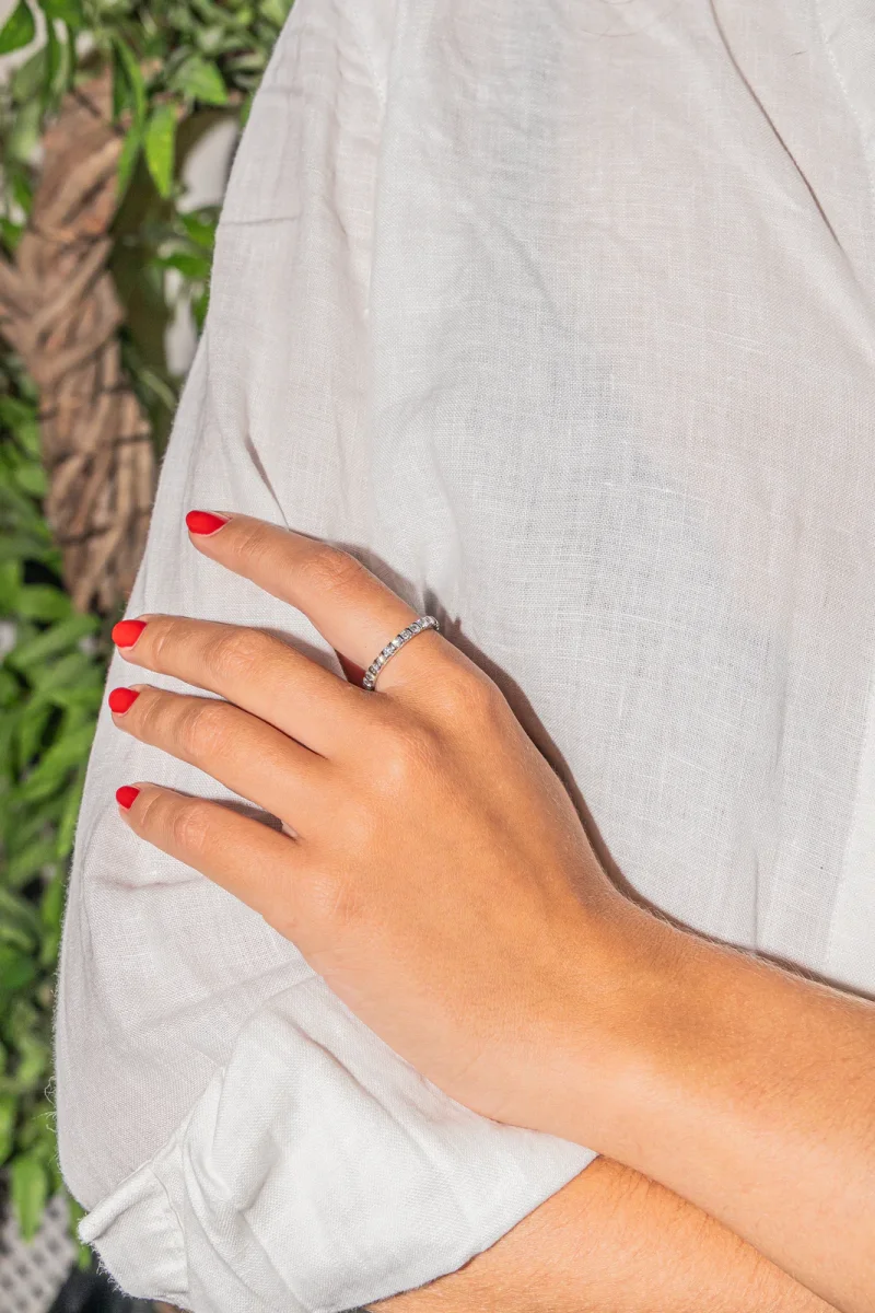 Mauboussin Bague Alliance américaine Or blanc Diamant – Image 3