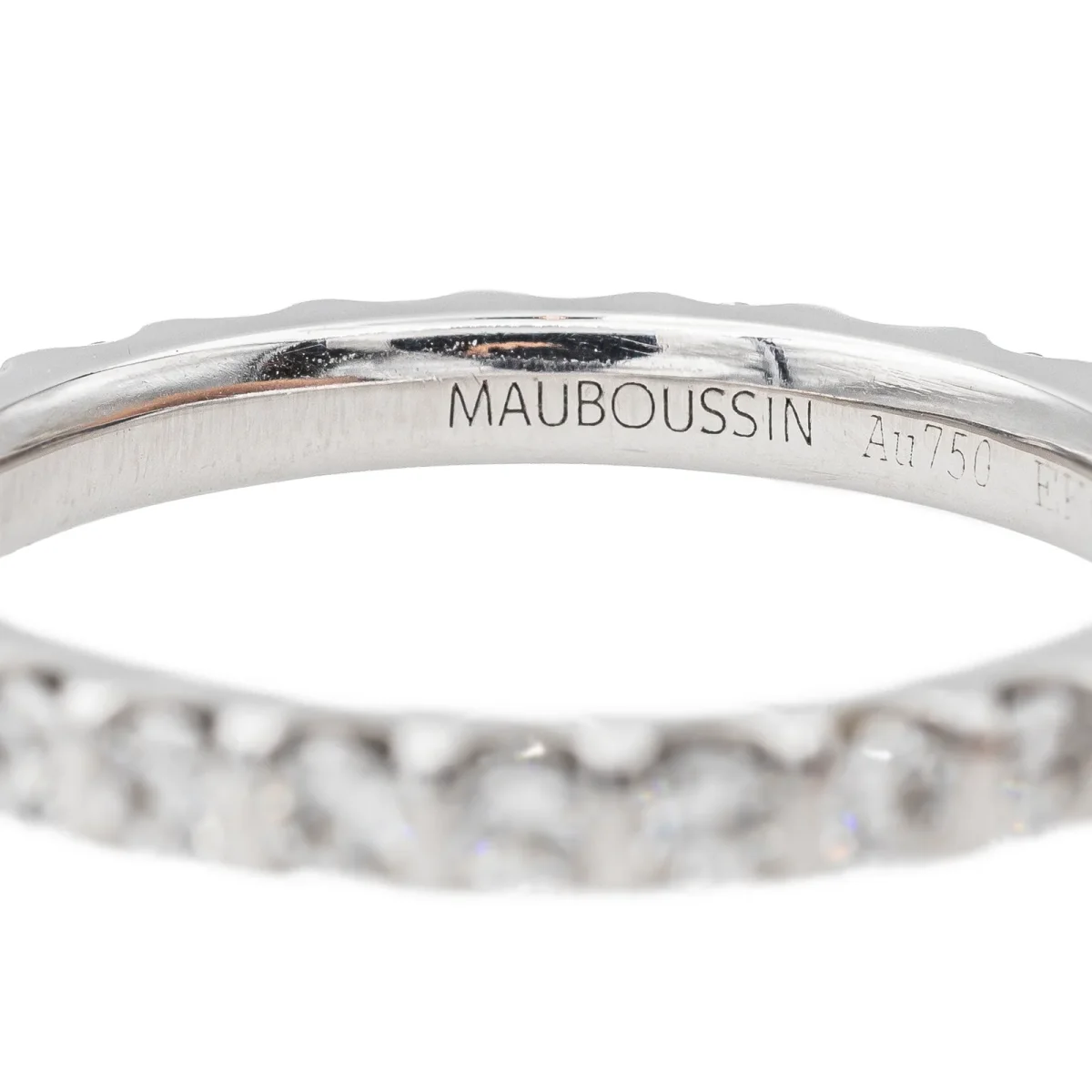 Mauboussin Bague Alliance américaine Or blanc Diamant – Image 4
