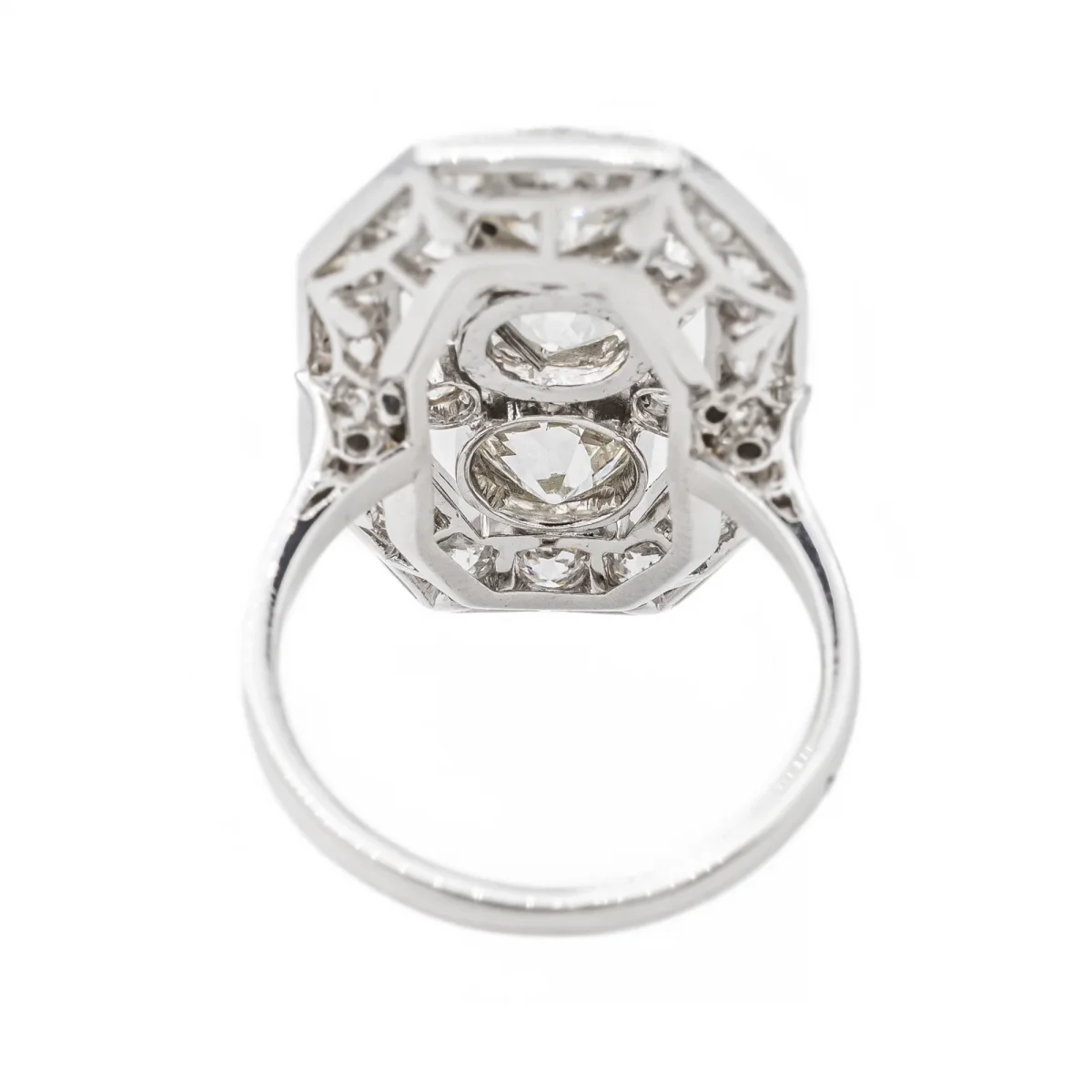Bague Art déco Or blanc, Platine Diamant – Image 8
