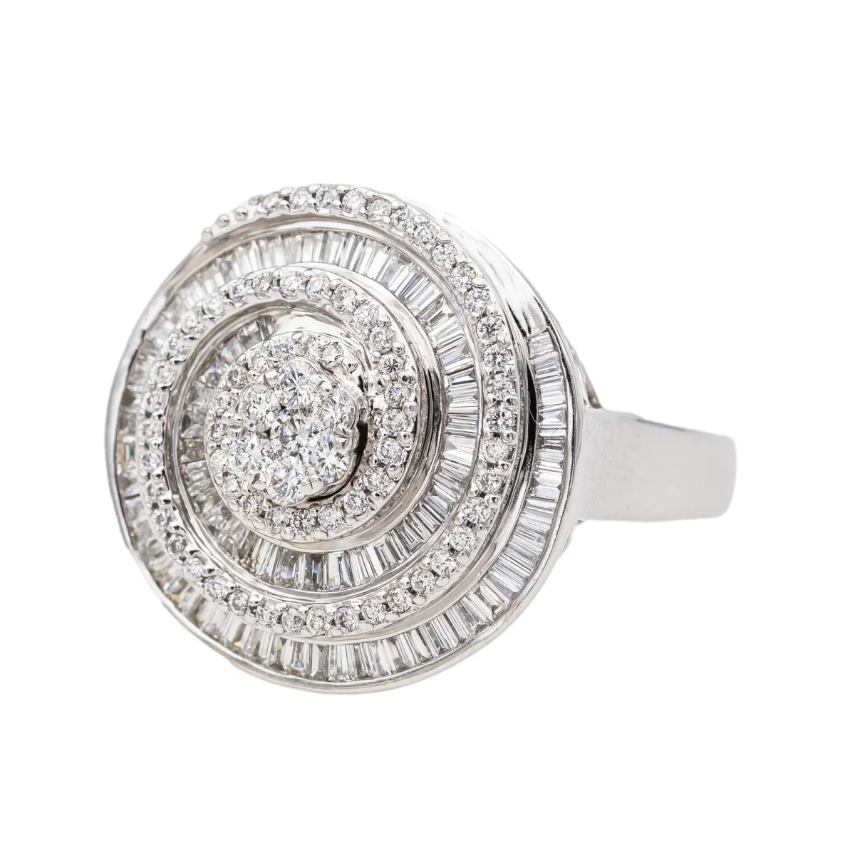 Bague Cocktail Or blanc Diamant – Image 4