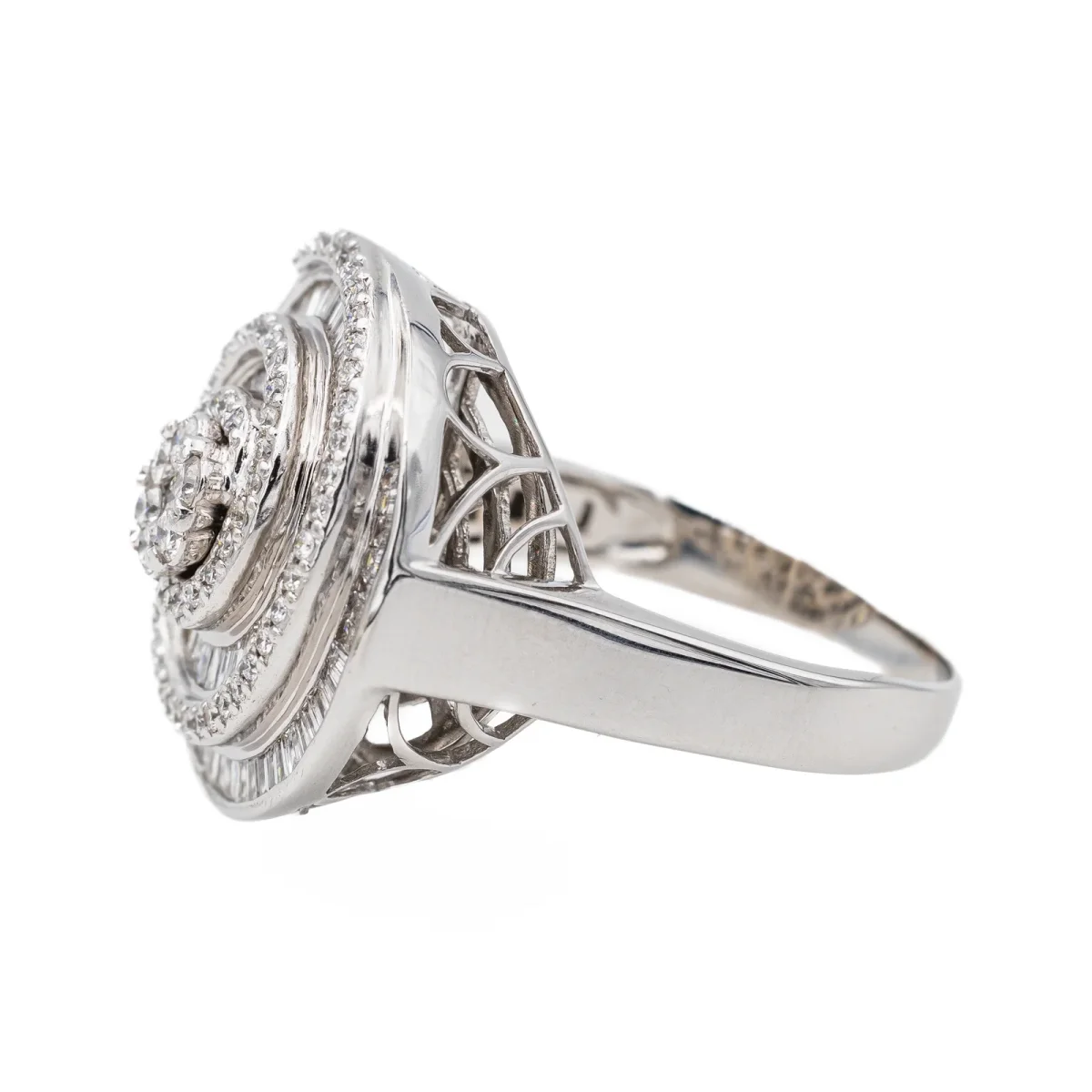 Bague Cocktail Or blanc Diamant – Image 5