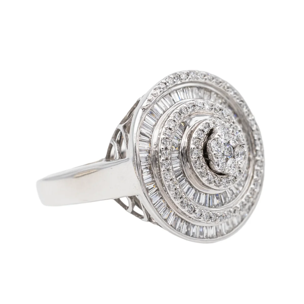 Bague Cocktail Or blanc Diamant – Image 7