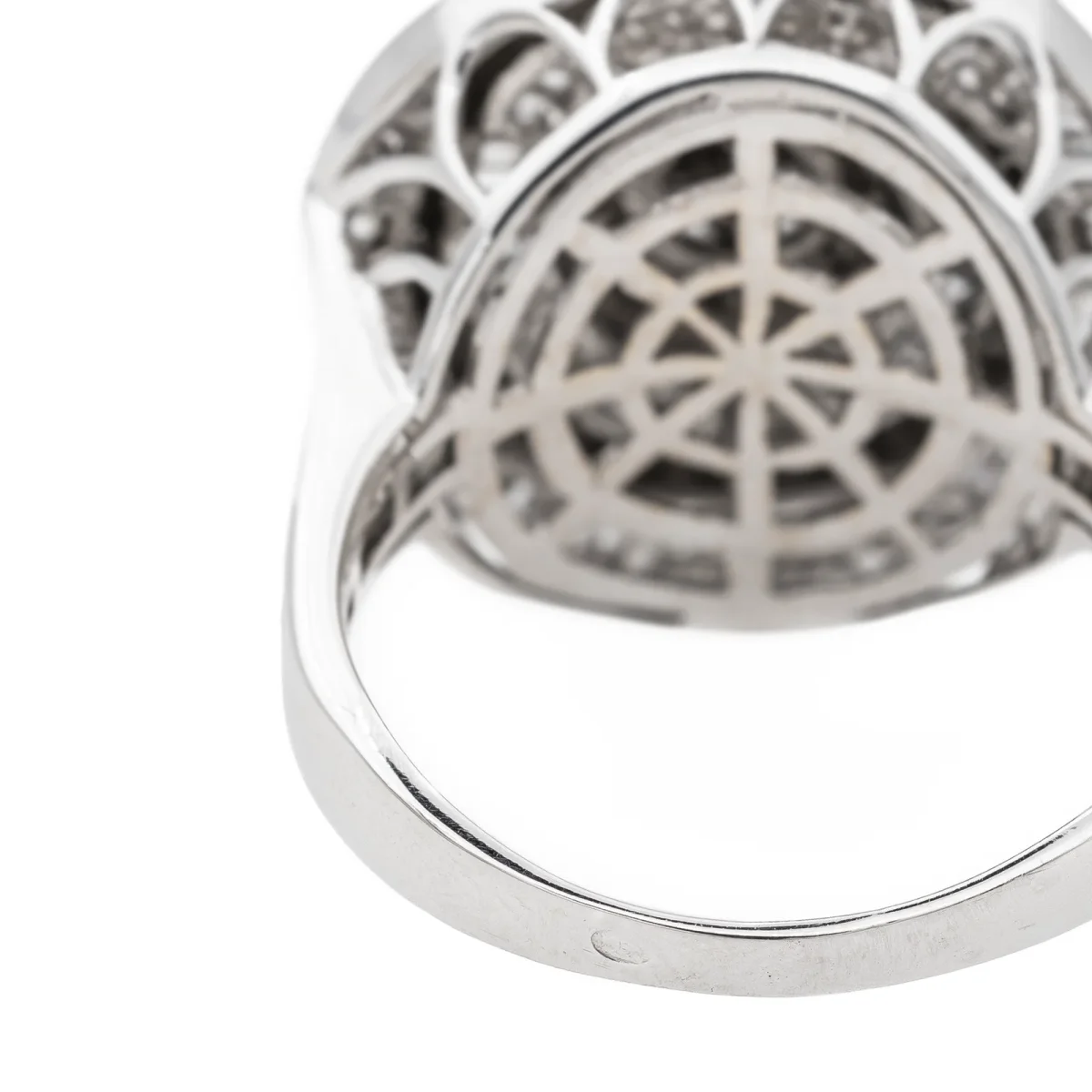 Bague Cocktail Or blanc Diamant – Image 8