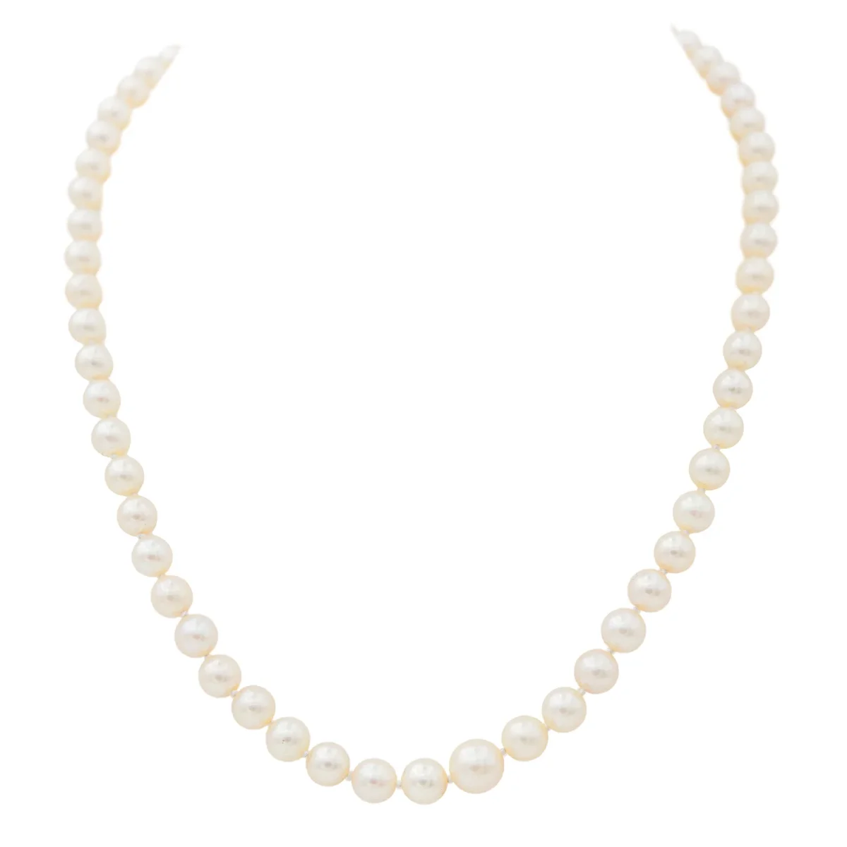Collier Perle Or blanc Perle, Saphir – Image 4